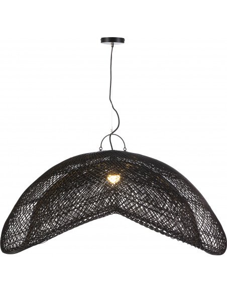 5 variations pour l'image : Suspension chic rotin noir