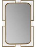 Miroir doré design épuré