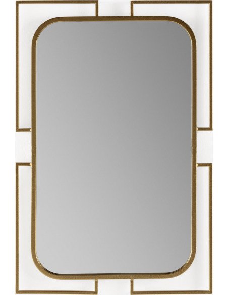 Miroir doré design épuré