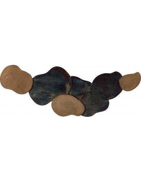 Ornement Mural Cobalt et Or Antique