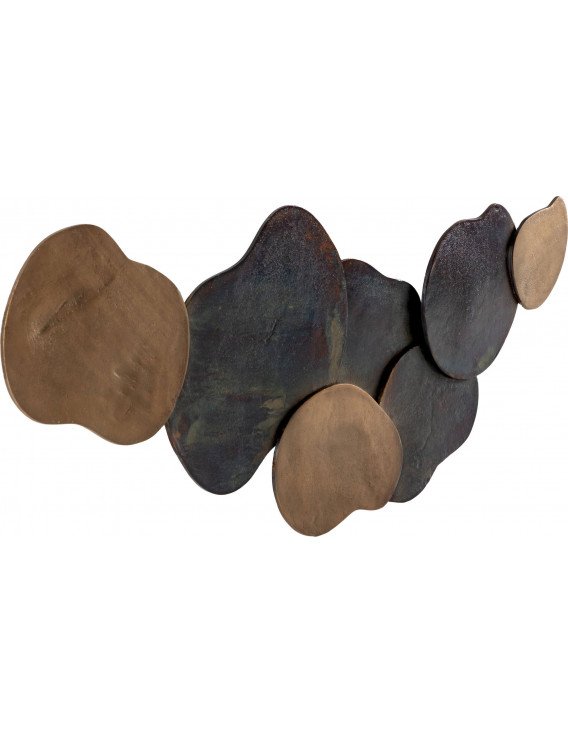 Sculpture Bleu Doré Design Élégant