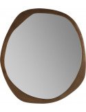 Miroir Rond Éclat Doré Fin