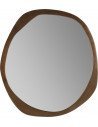 Miroir Rond Éclat Doré Fin