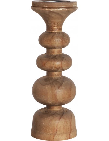 Support de bougie bois colonial