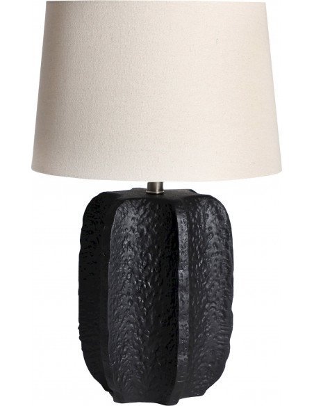 Lampe de table céramique noire style provençal