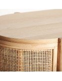 Commode Ikla, fusion bois et rotin