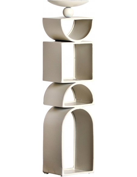 Bougeoir fer blanc style chic