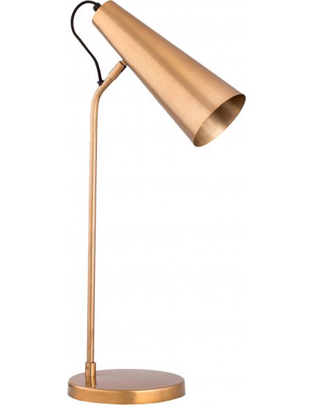 Lampe de bureau dorée esprit Art déco