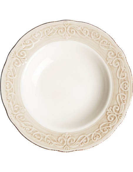 Assiette shabby chic blanche