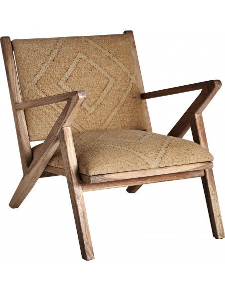 Fauteuil Style Vintage Marron Yute