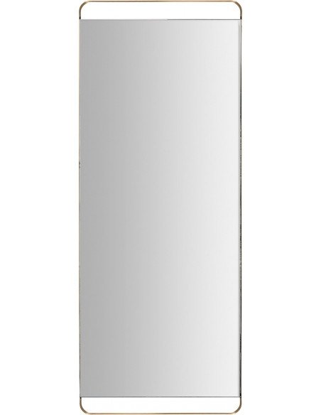 Miroir doré design épuré Art Déco