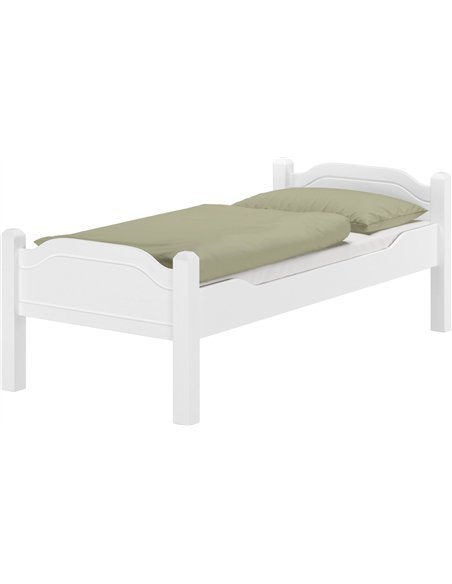 Lit pin blanc confort élégant