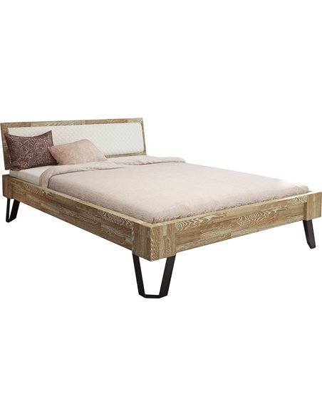 Lit ESPACIO en chêne et métal élégant