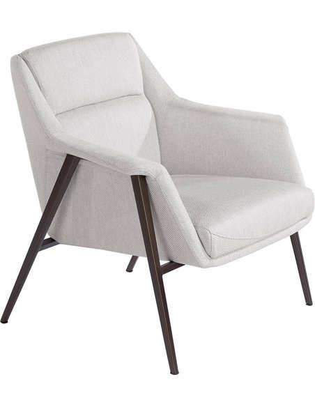 Fauteuil design Angel Cerda en tissu blanc et acier