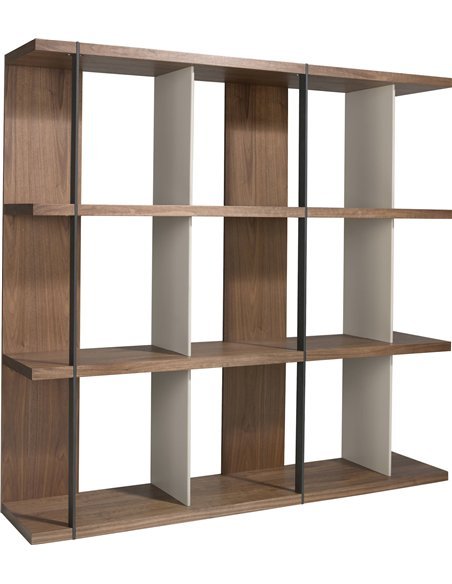 Étagère design Angel Cerda en noyer et acier