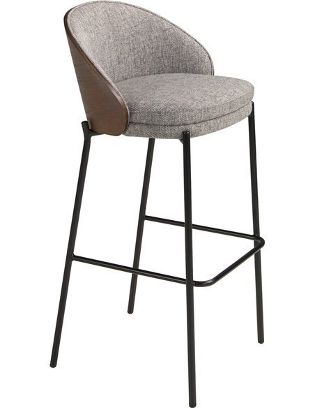 Tabouret en tissu gris