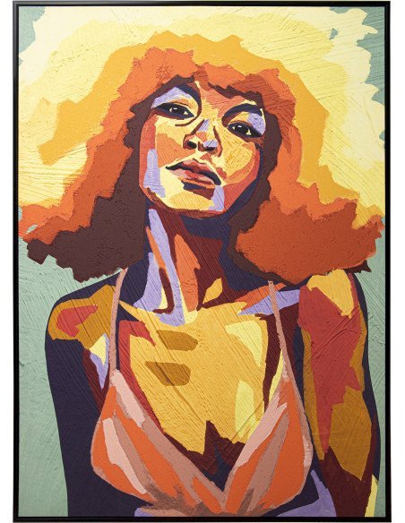 Toile femme aux tons chauds