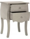 Commode petite taille argent et bois