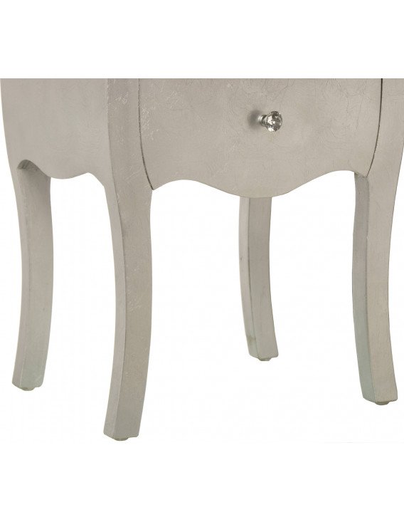 Table de chevet style classique argenté