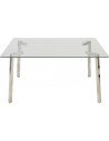Table verre moderne inox