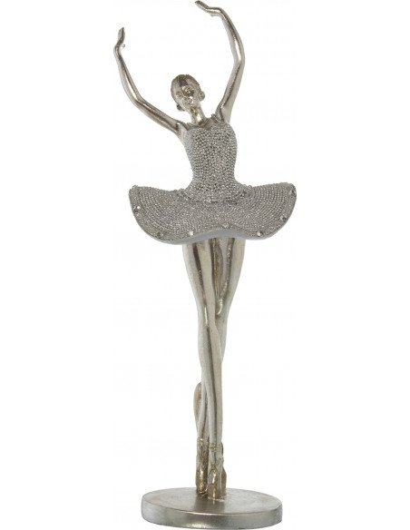 Ballerine gracieuse argentée