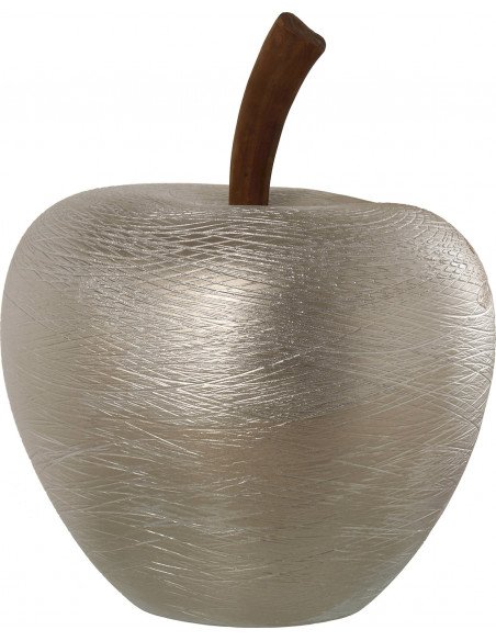 Sculpture pomme argentée