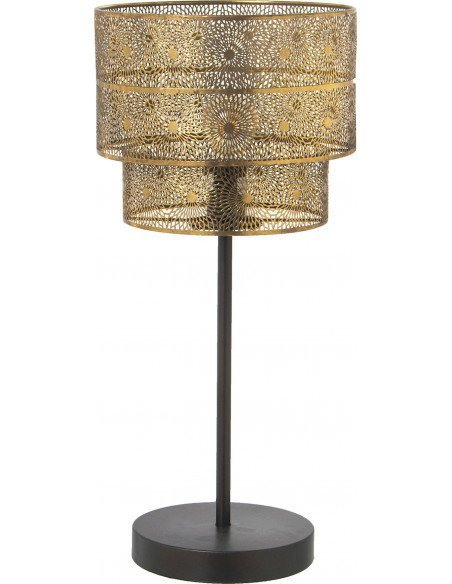 Lampe de table dorée en métal