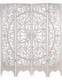 Paravent blanc en bois