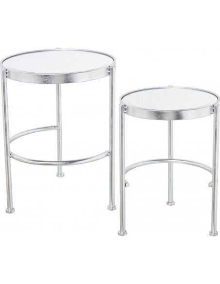 Table basse élégante argentée