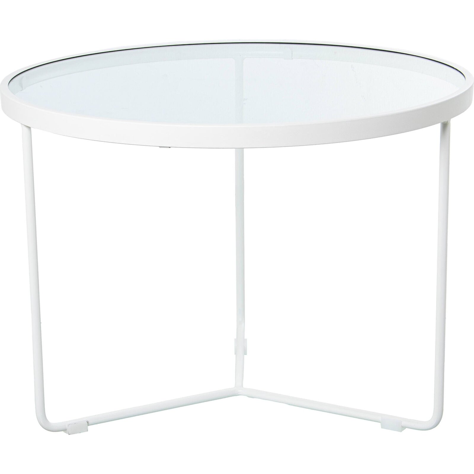 Tables gigognes rondes en métal et verre (lot de 2)- ReCollection