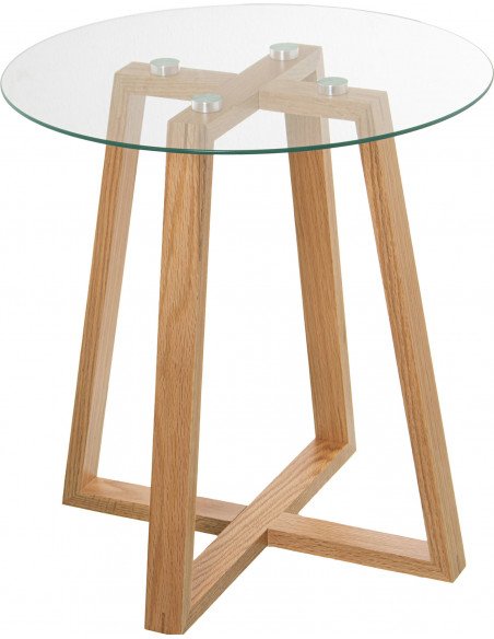 Pied de table design en chêne naturel Life Like