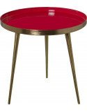 Table basse métal rouge