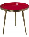 Table basse métal rouge