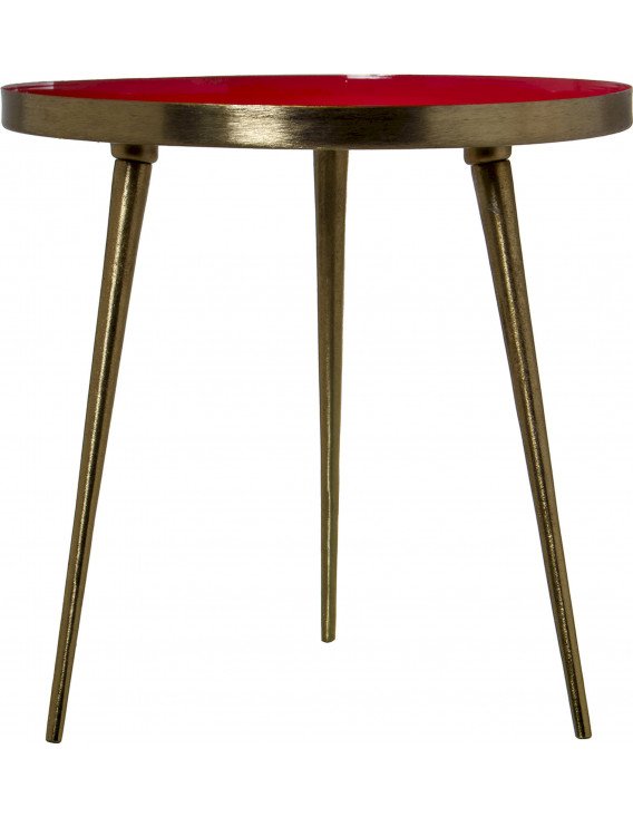 Table d'appoint rouge élégante