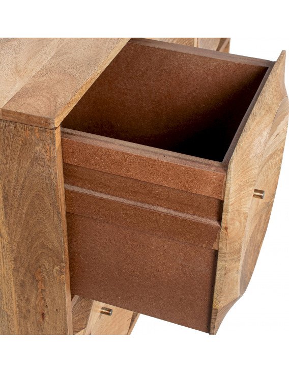Console rangement bois massif