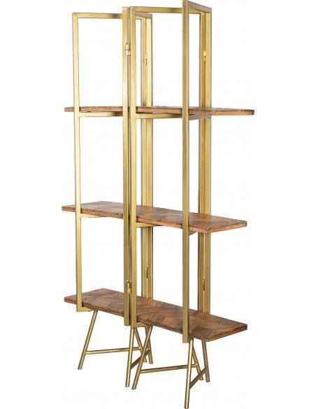 Etagère métal doré épurée