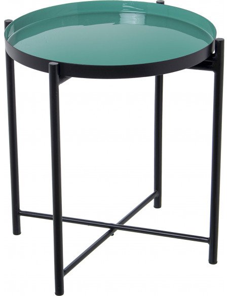 Mobilier élégant métal vert et noir