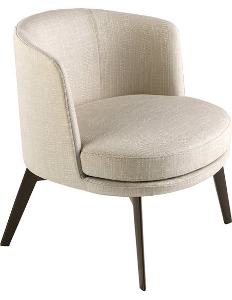 Chaise élégante rembourrée crème