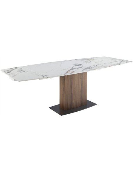 Table extensible ovale blanc marbré Angel Cerda