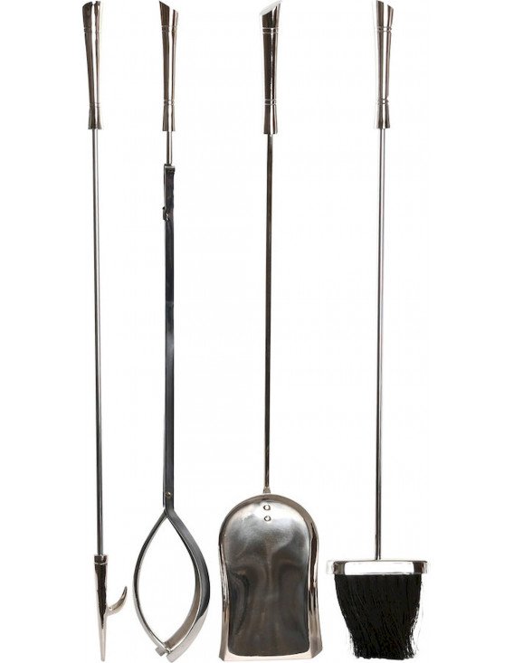 Kit cheminée moderne argent