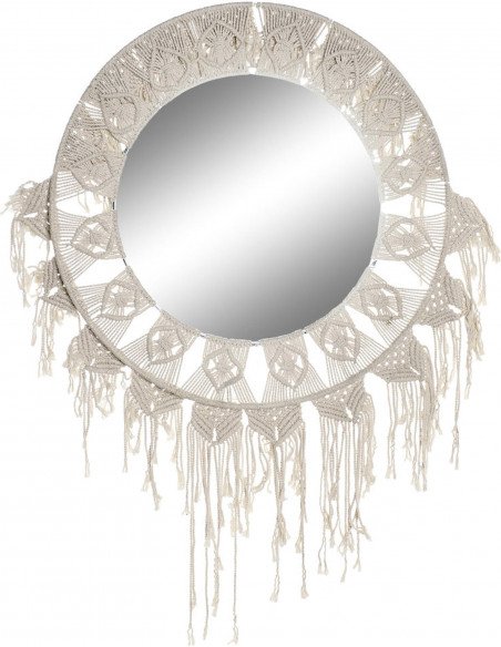 Miroir macramé