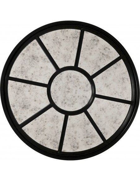 Miroir en bois noir vieilli style unique