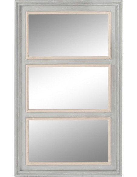 Miroir triple section gris