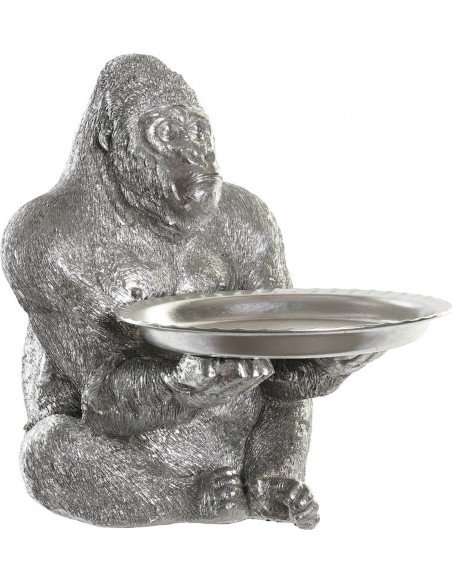 Gorille sculpté argent