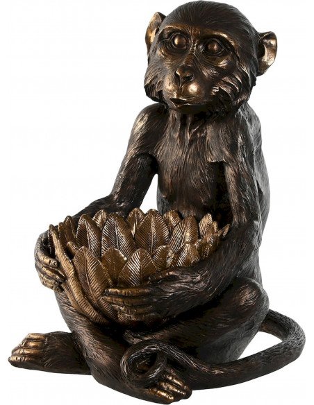 Singe doré en résine
