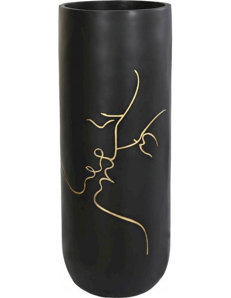 Vase noir mat design