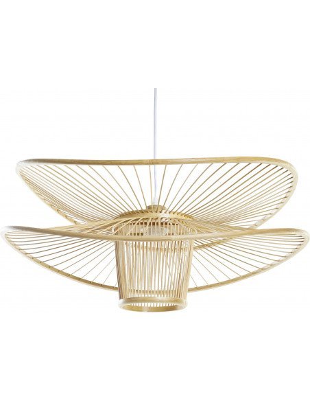 Lampe plafond bambou naturel