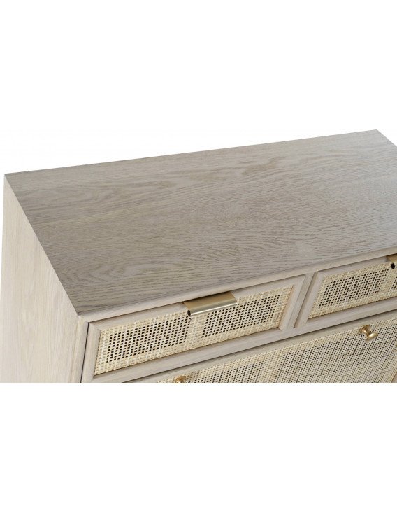 Armoire de rangement design bois doré