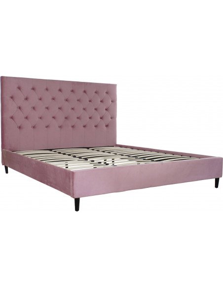 Meuble de chambre lit rose moderne