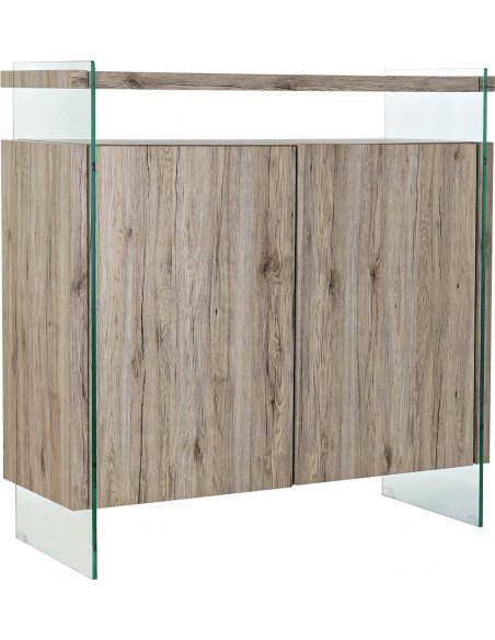 Enfilade élégante en verre trempé style nature